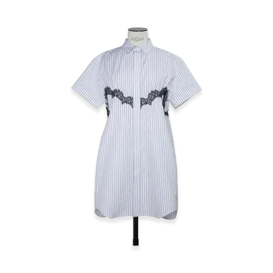 sacai Women's Poplin Dress "Off White Stripe"