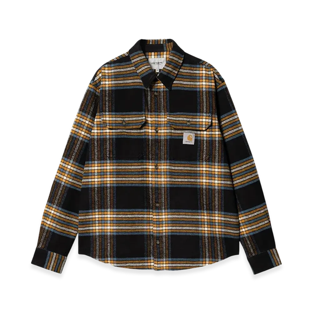 Carhartt WIP Hawkins Check Shirt "Black/Prussian Blue"