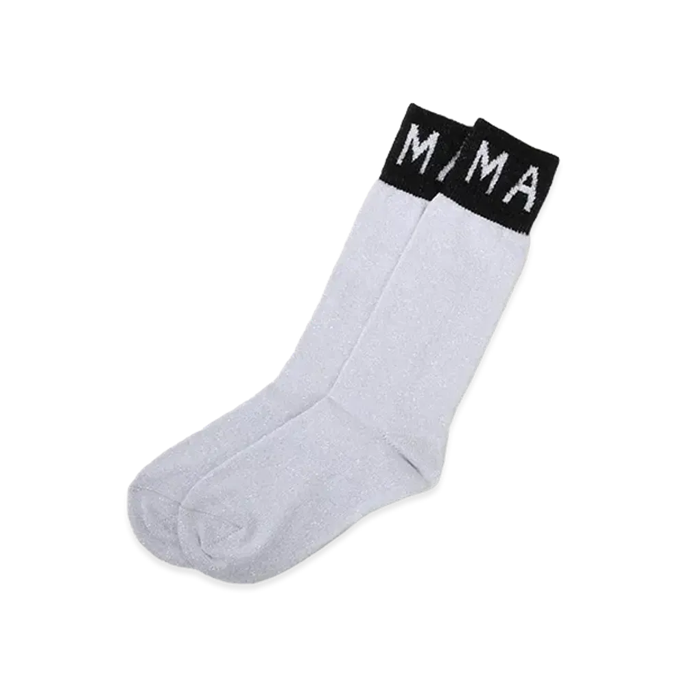 MARNI Women's Lame Crew Socks "Everest"