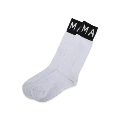 MARNI Women's Lame Crew Socks "Everest"