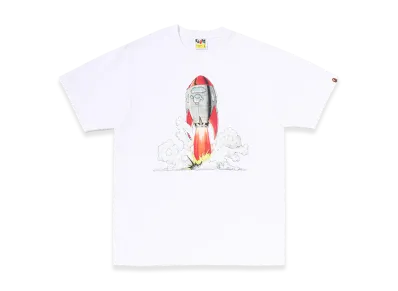 A BATHING APE Ape Head Rocket Tee "White"