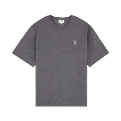 Maison Kitsune Bold Fox Head Patch Oversized T-Shirt "Dark Grey Melange"