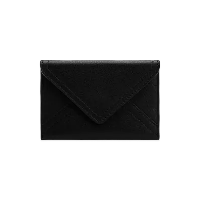AMI PARIS Smooth Leather Etienne Envelope Card Holder "Black"