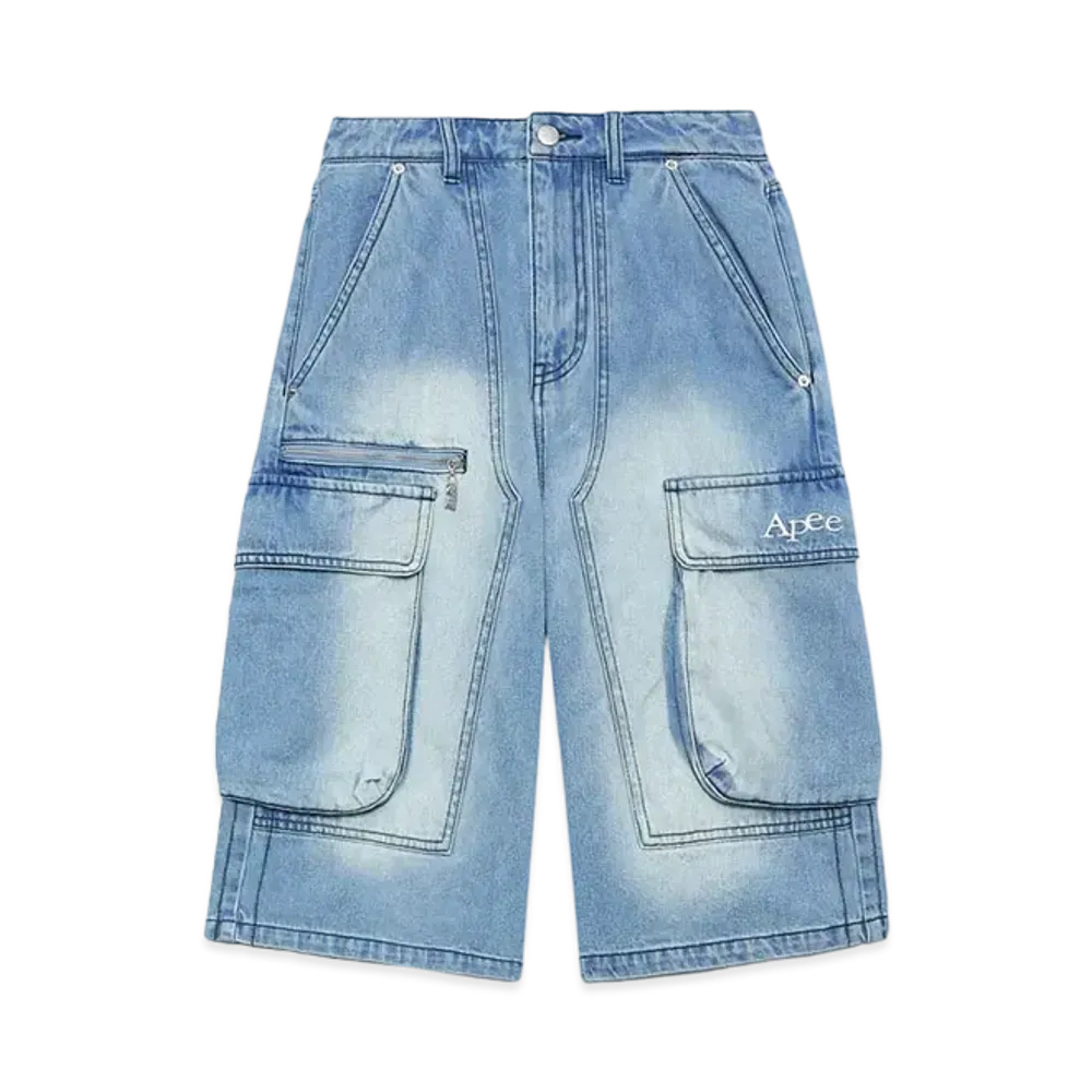 A BATHING APE Knee Length Cargo Shorts "Lightindi"