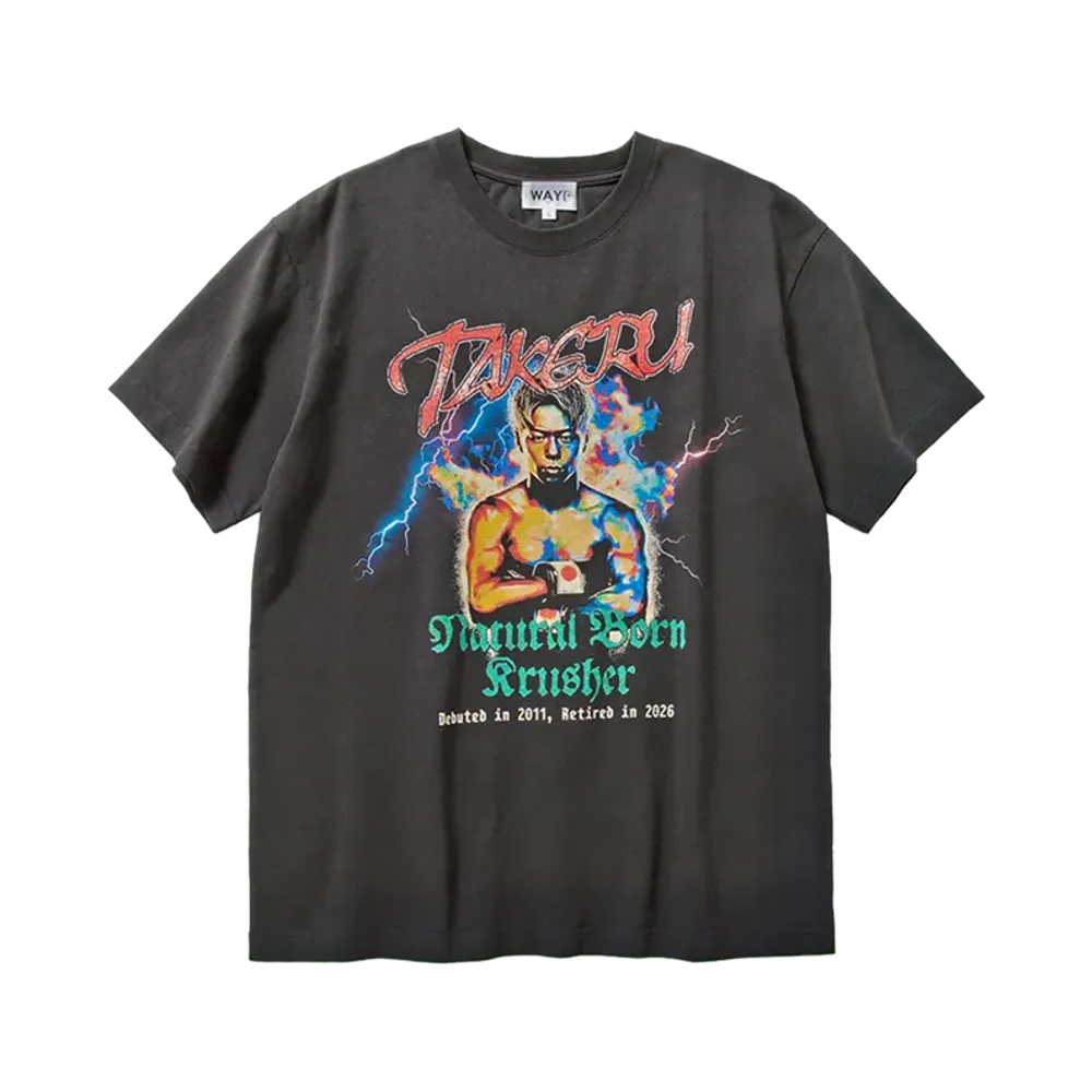 たける　Tシャツ白 武尊 引退記念  RAZOR x Takeru PHOTO T-SHIRT 
