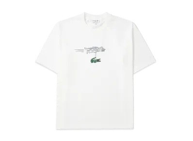 LACOSTE x Godzilla 2.0 Mechagodzilla Tee "White"