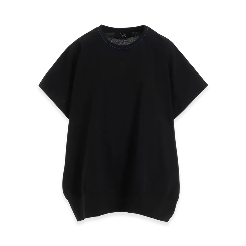 Y's Coton Jersey Stitch Sleeveless Big T "Black"