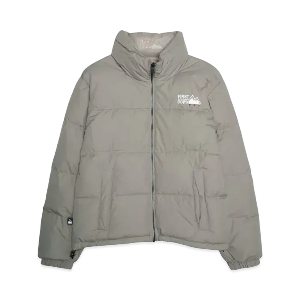 FIRST DOWN BUBBLE DOWN JACKET SHORT "SILVER GRAY"