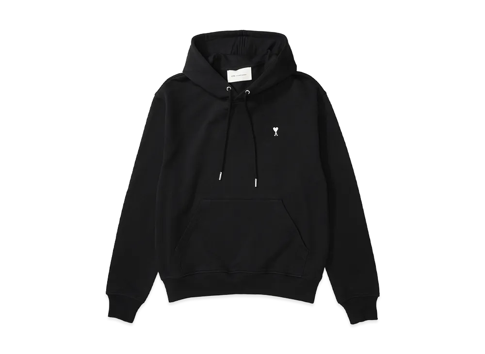 AMI PARIS Cotton Ami De Coeur Hoodie "Black"