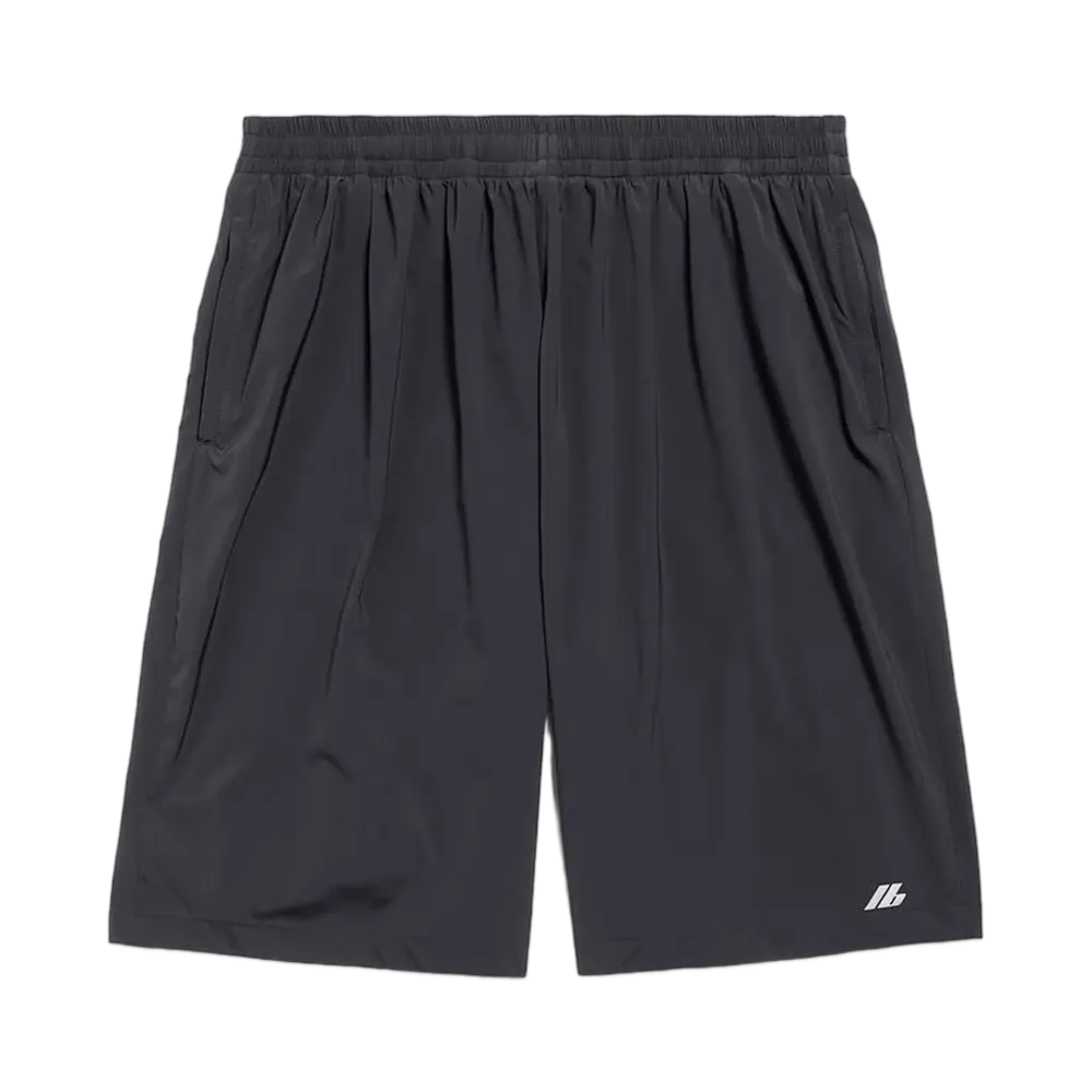 BALENCIAGA Men's Activewear Stretch Shorts in Nylon "Black"