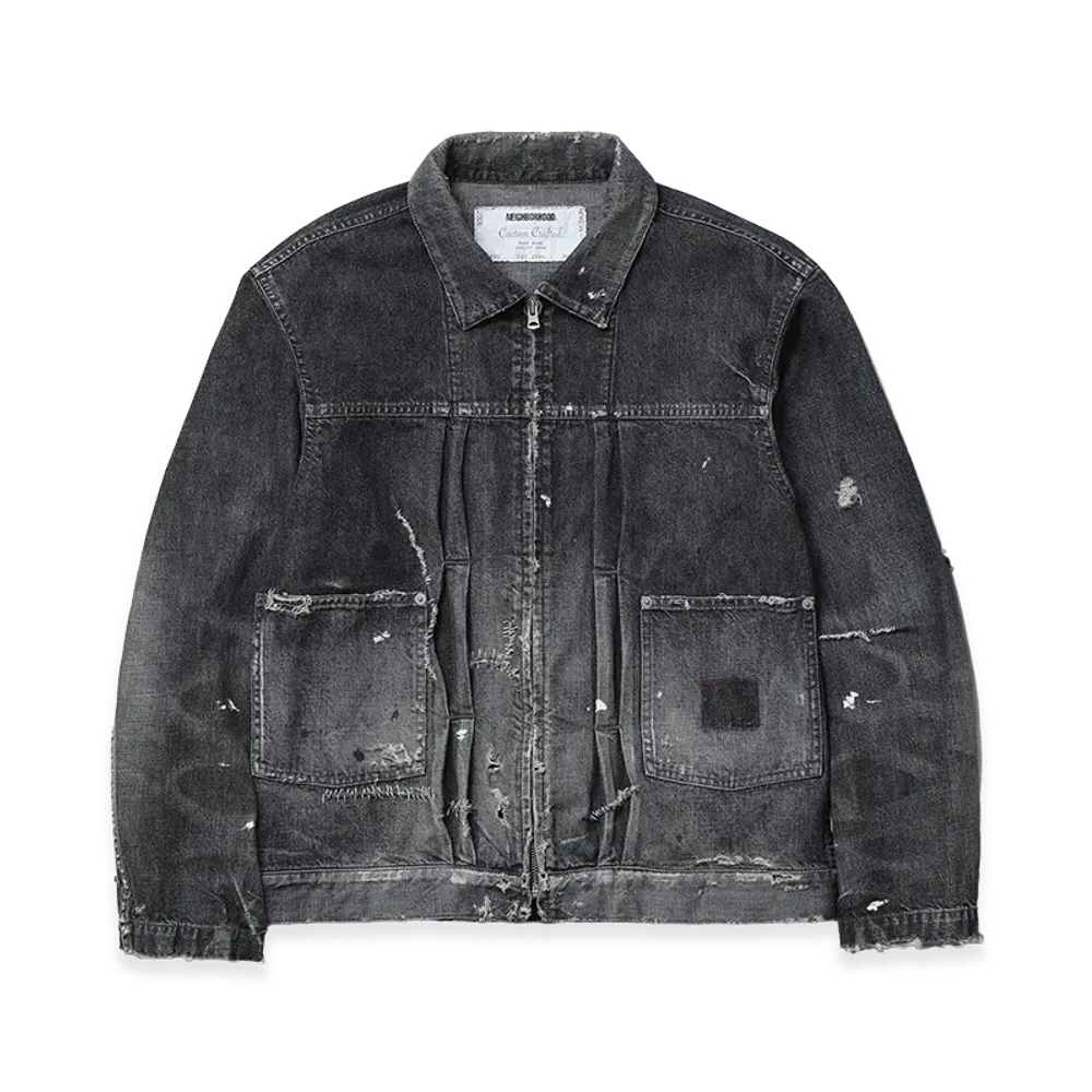 NEIGHBORHOOD Savage LW Denim Zip Jacket "Black"