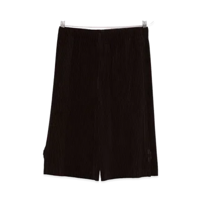HOMME PLISSE ISSEY MIYAKE Wear Or Wrap Bermuda Shorts "Brown"