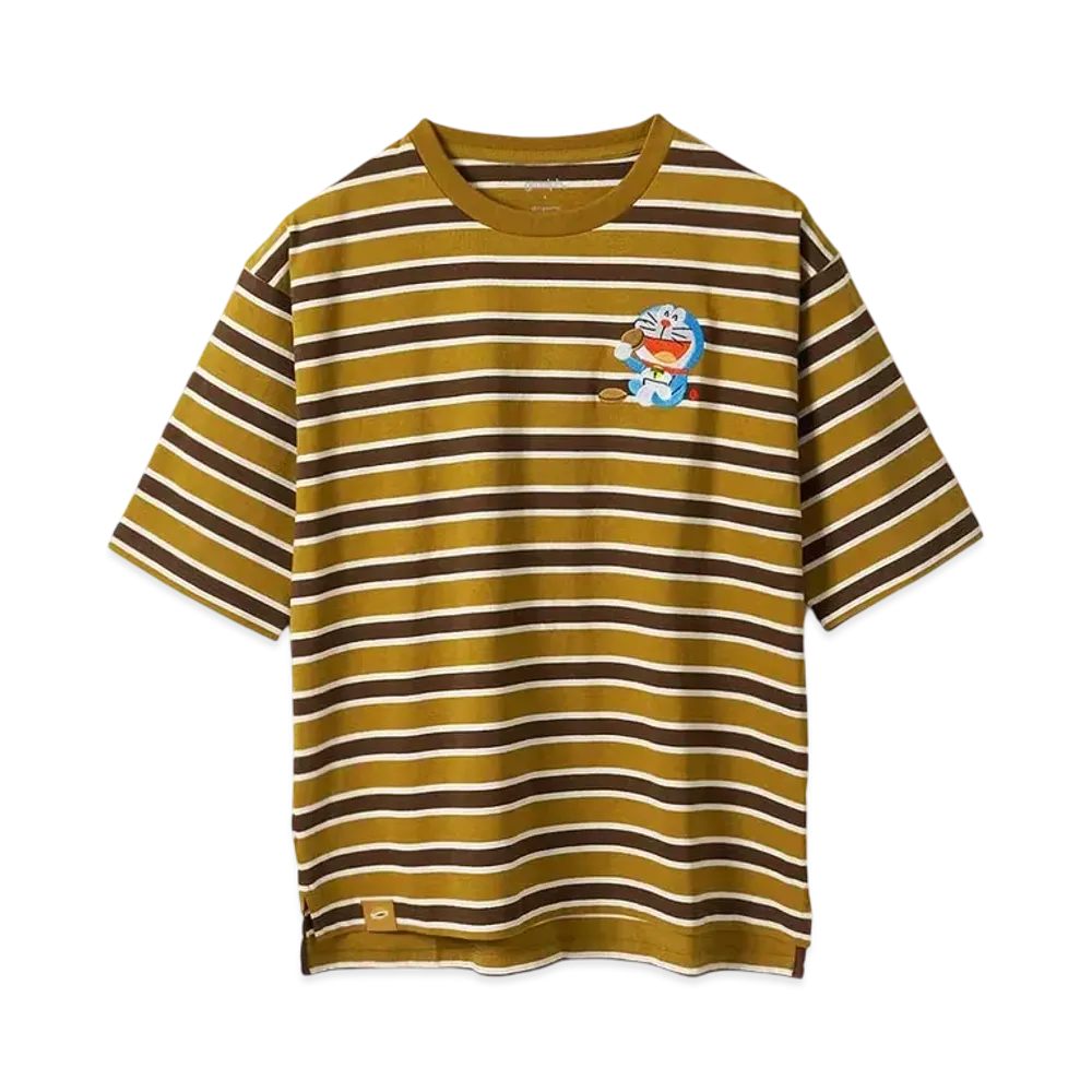 graniph x DORAEMON Dorayaki Big Silhouette T-Shirt "Brown"