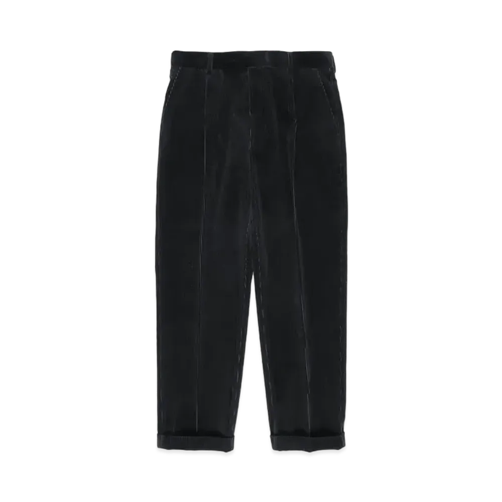 WACKO MARIA CORDUROY PLEATED TROUSERS (TYPE-2) "Black"