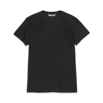 AURALEE Seamless Crew Neck Tee "Black"