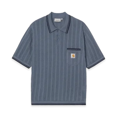 Carhartt WIP S/S Ramsey Polo "Velvet Blue/Deep Night"