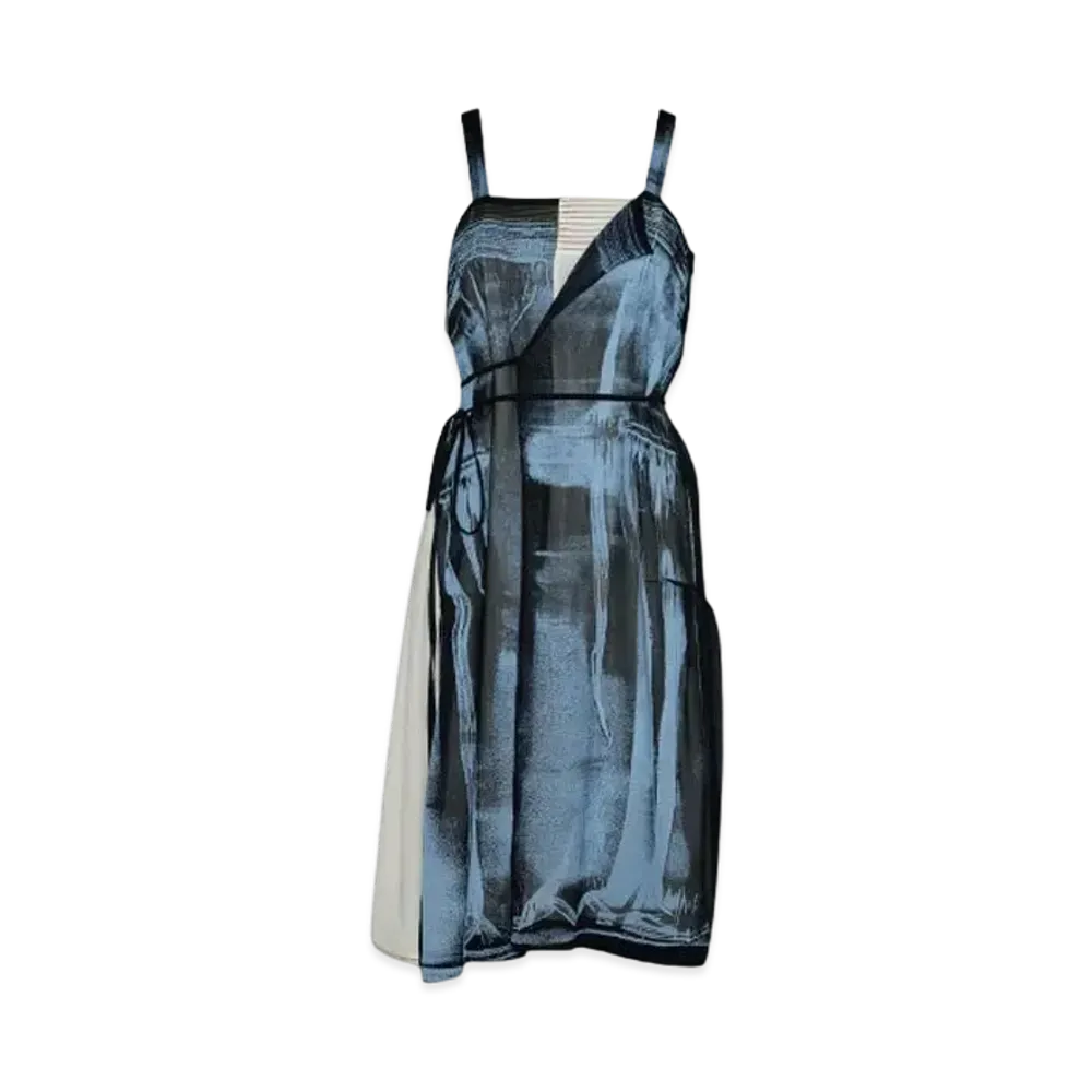 Maison Margiela Freeze Frame Silk Dress "Light Blue"