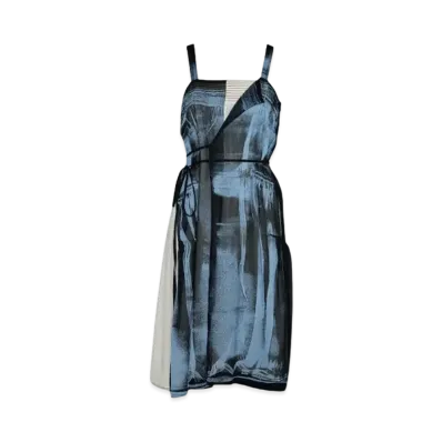 Maison Margiela Freeze Frame Silk Dress "Light Blue"