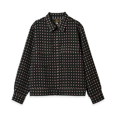 NEEDLES Sports Jacket - Dobby Square "Black/Medium"