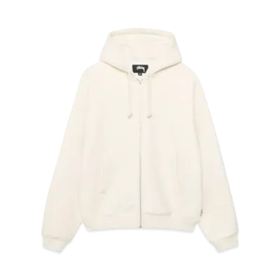 Stussy Fleece Raglan Zip Hoodie "Natural"