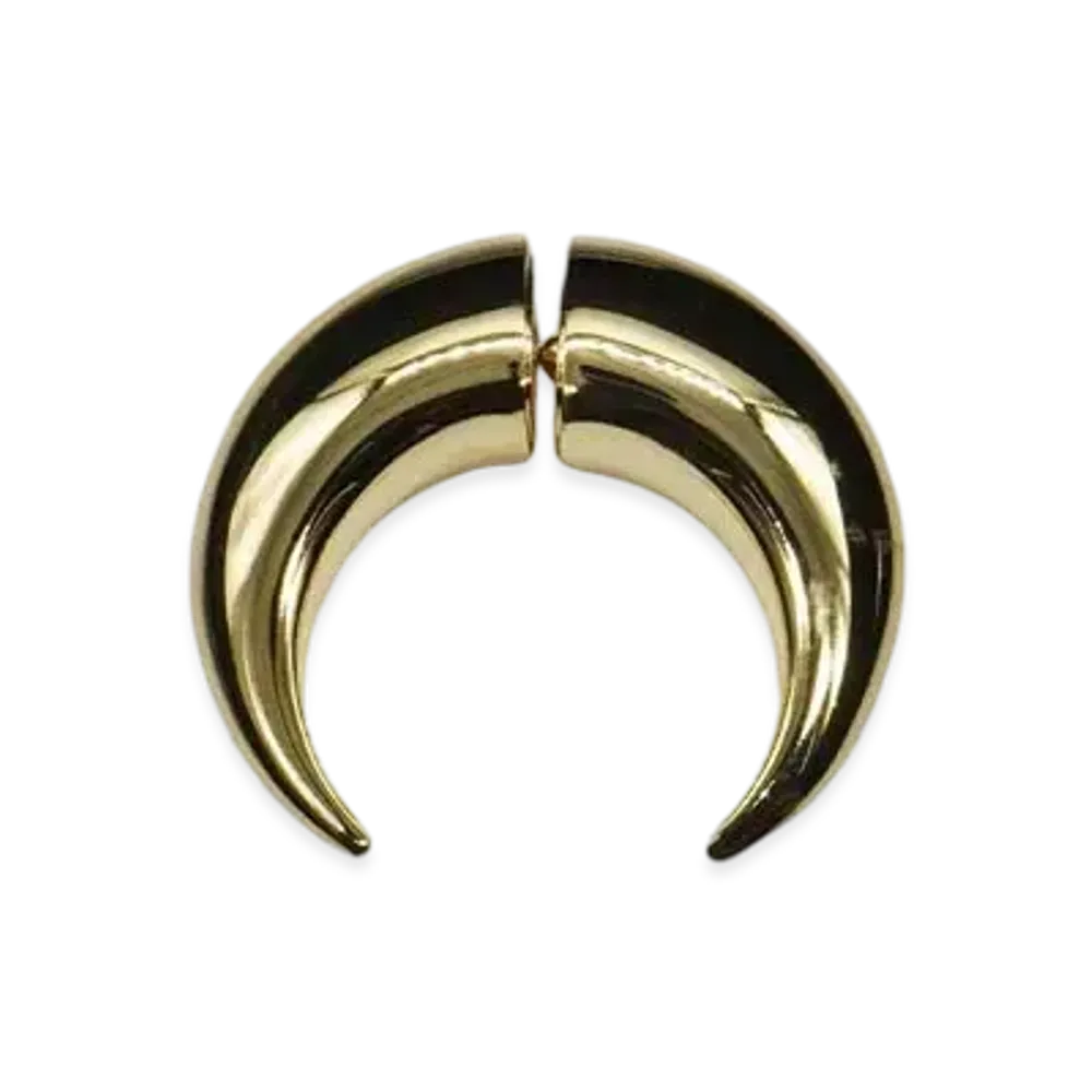 Marine Serre REGENERATED SINGLE TIN MOON STUD EARRING "MT50 Color"