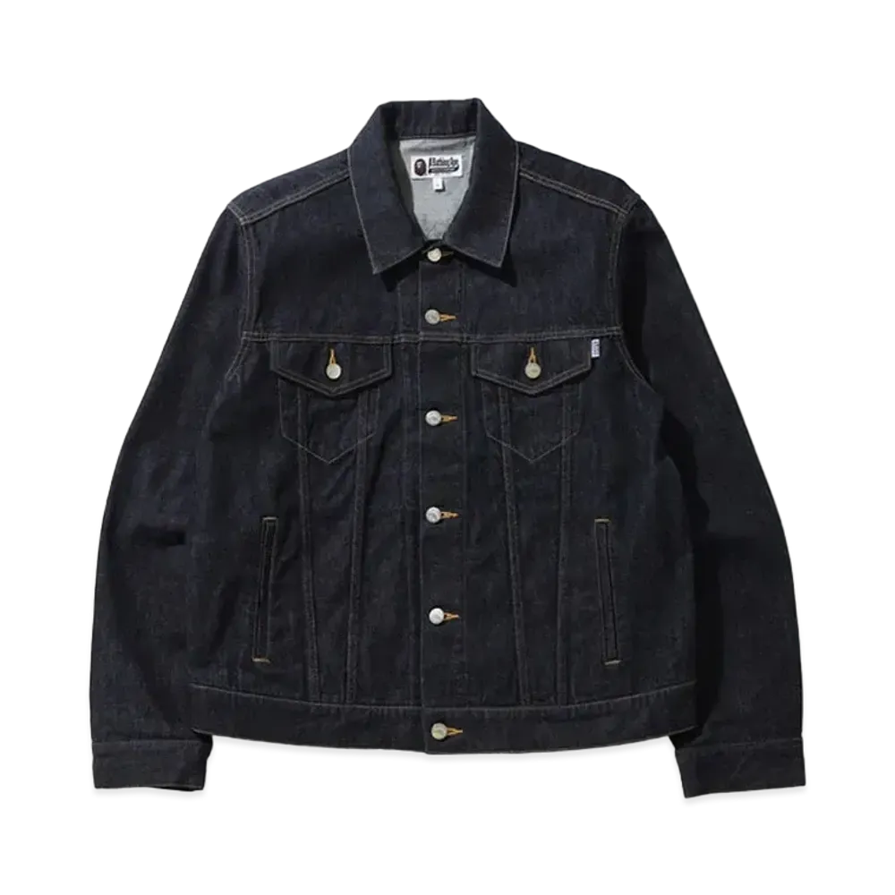A BATHING APE / Dragon Ball Z Baby Milo Big Ape Head Denim Jacket "Black"