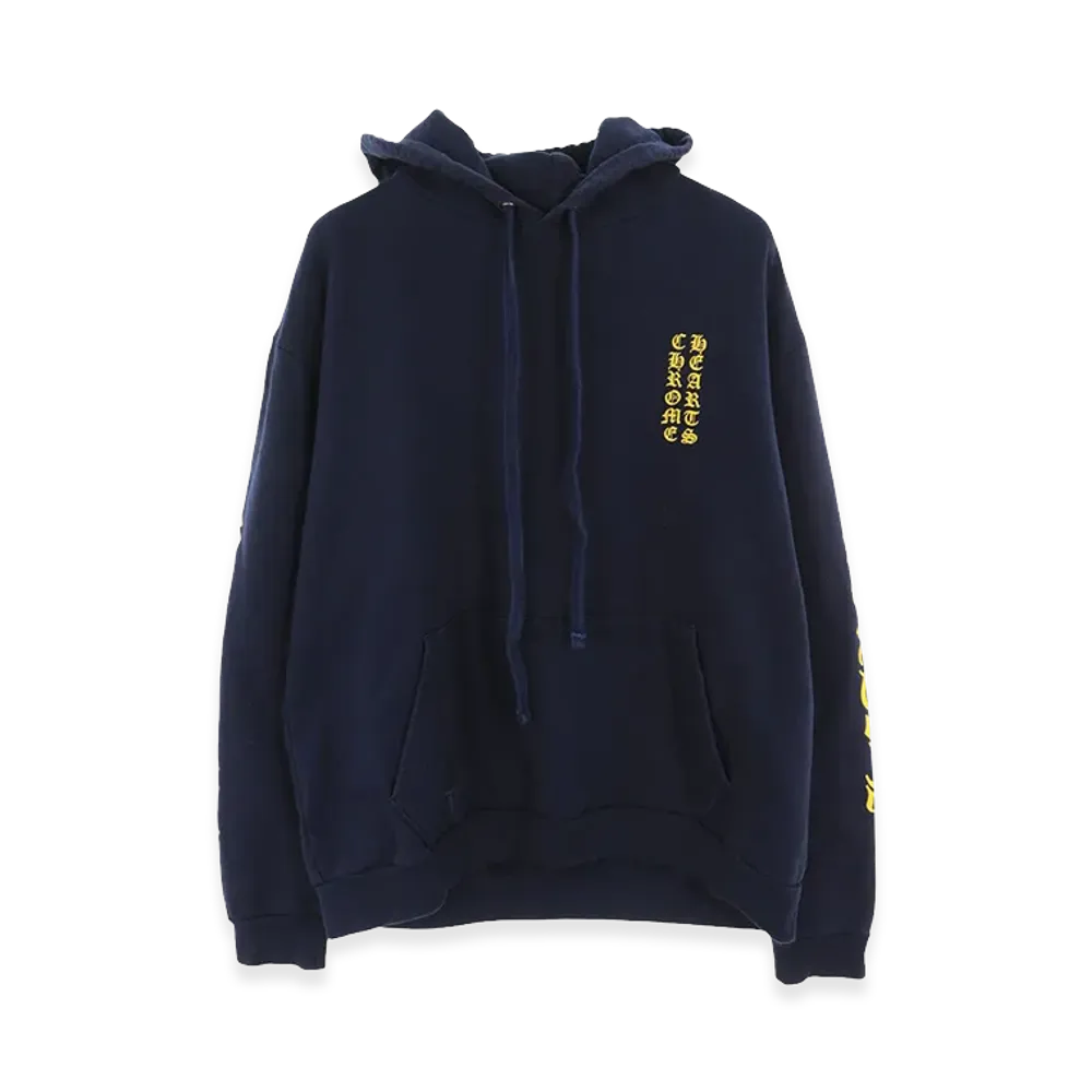 Chrome Hearts Sleeve Logo Print Pullover Hoodie "Navy"