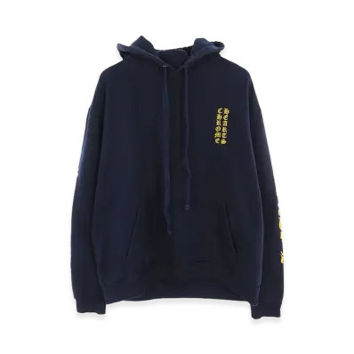 Chrome Hearts Sleeve Logo Print Pullover Hoodie "Navy"