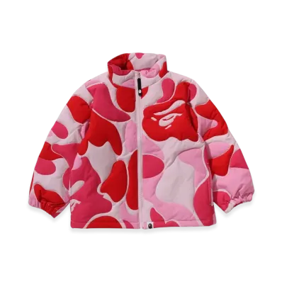 A BATHING APE Junior ABC Camo Stitching Down Jacket "Pink"