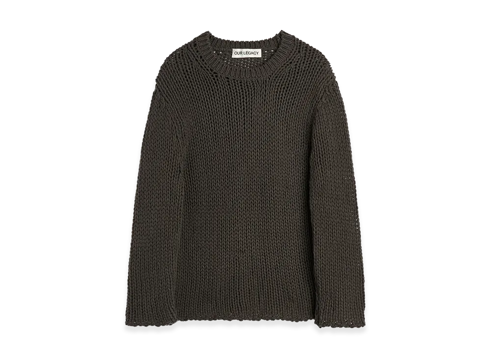 OUR LEGACY Women's Popover Roundneck "Chocolate Ultra Slow Twist"
