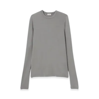 INSCRIRE Cashmere Jersey Long Sleeve "Ice Grey"