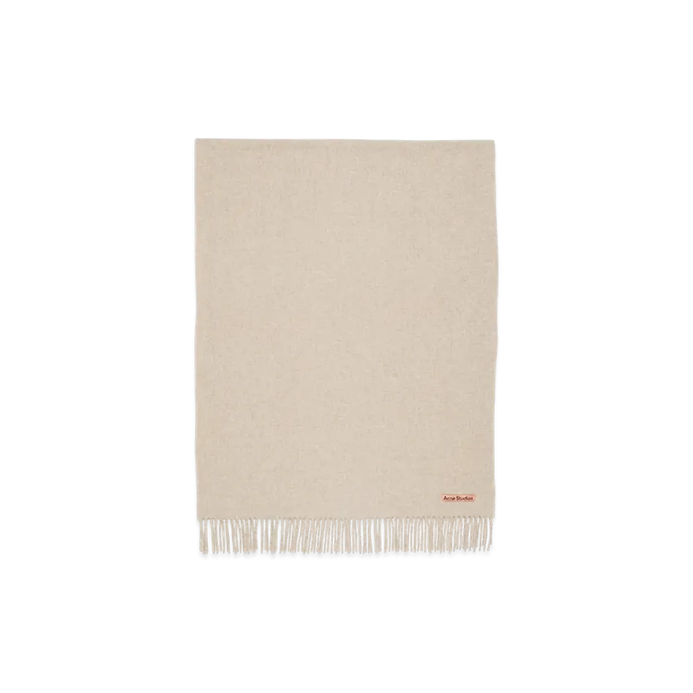 Acne Studios Fringed Wool Scarf - Oversized "White"