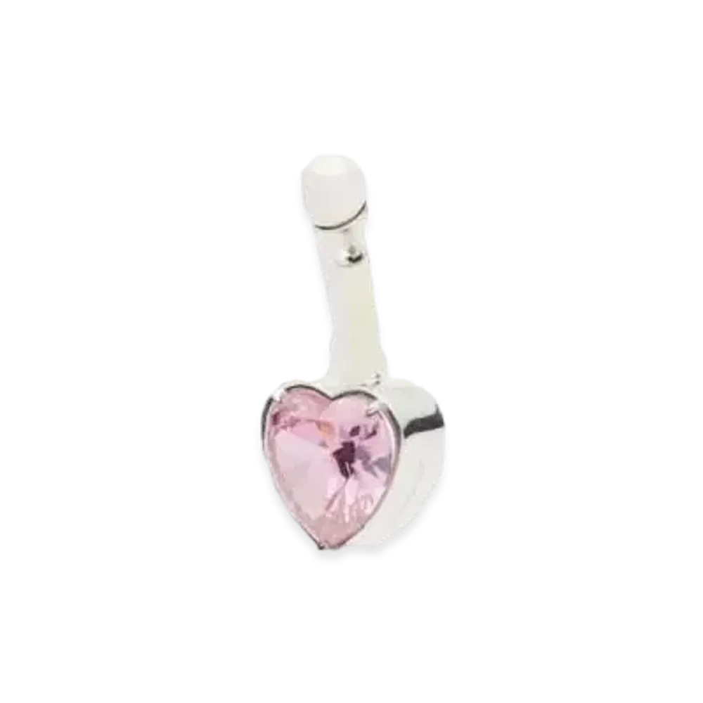 AMBUSH Iced Earring "Silver Pink"