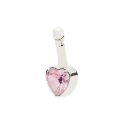 AMBUSH Iced Earring "Silver Pink"