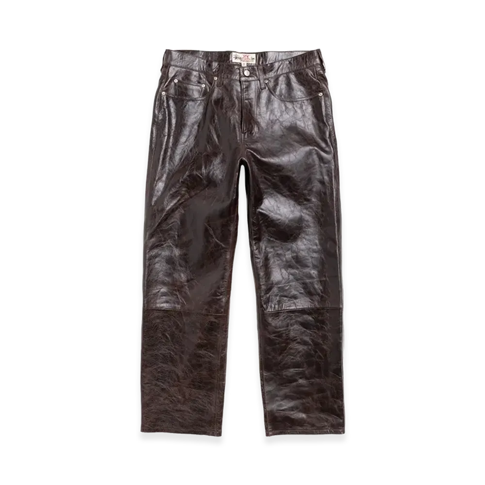 Stussy New Classic Pant Leather "Dark Brown"