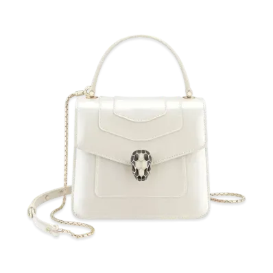 BVLGARI Serpenti Forever Top Handle "White Agate"