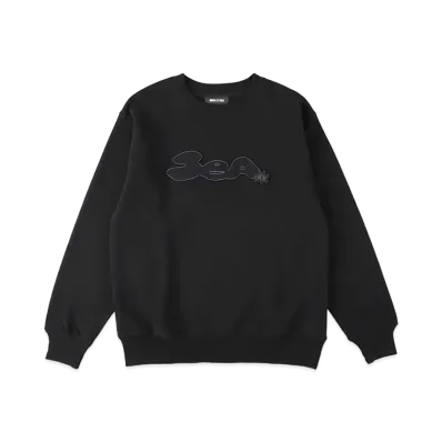 WIND AND SEA Heptagon Logo Crewneck Sweatshirt "Black"