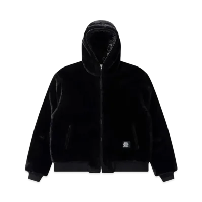 BlackEyePatch Mohair Faux Fur Hodded Jacket "Black"