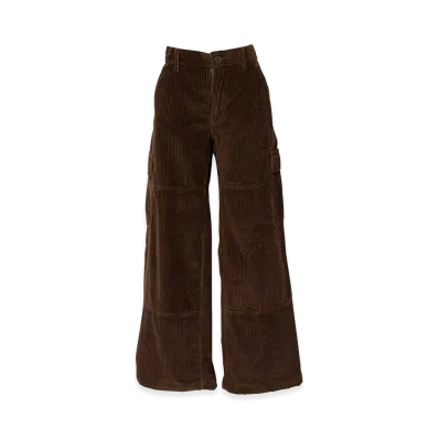 HYSTERIC GLAMOUR Women's Corduroy Wide Pants "Brown"