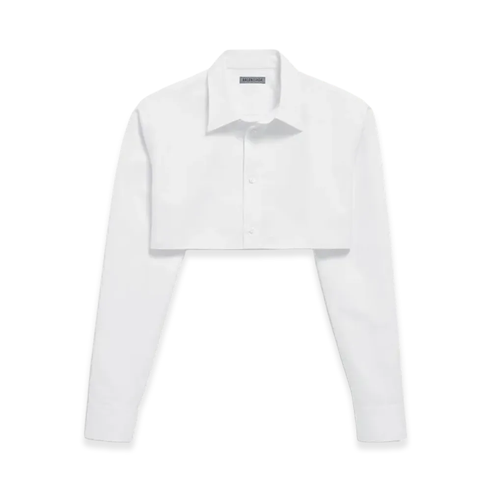 BALENCIAGA Women's Cropped Shirt "White"