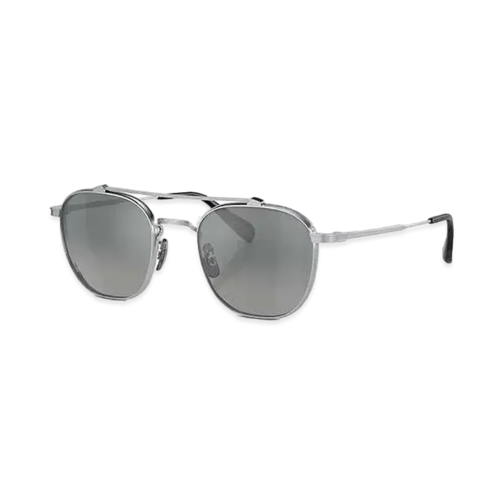 OLIVER PEOPLES Mandeville "Brushed Silver/Dark Grey Gradient Mirror"