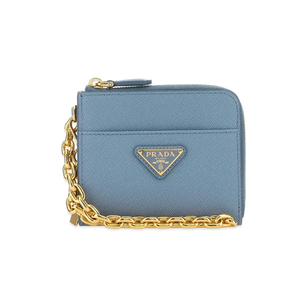 PRADA Women's Leather Wallet "Light Blue"