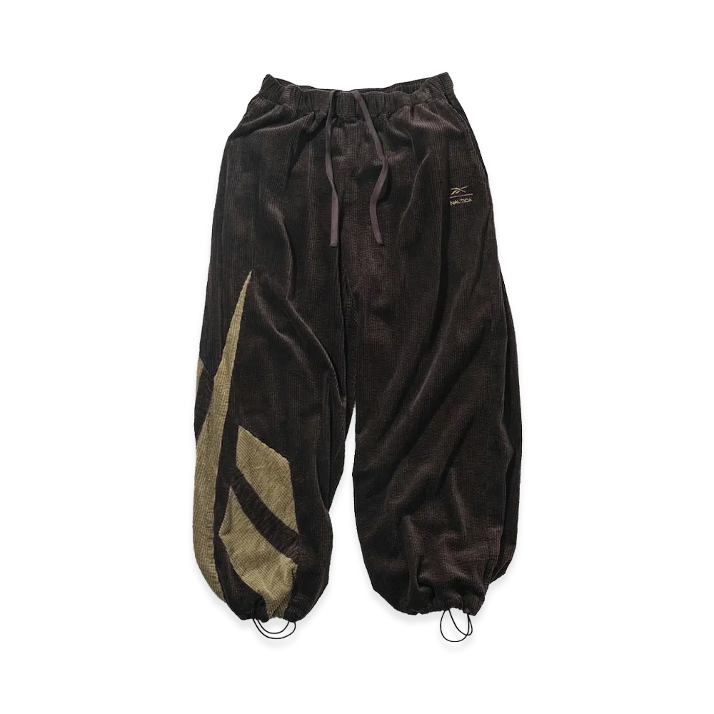 Reebok x NAUTICA Dual Name Wide Fit Corduroy Track Pants "Brown/Khaki"