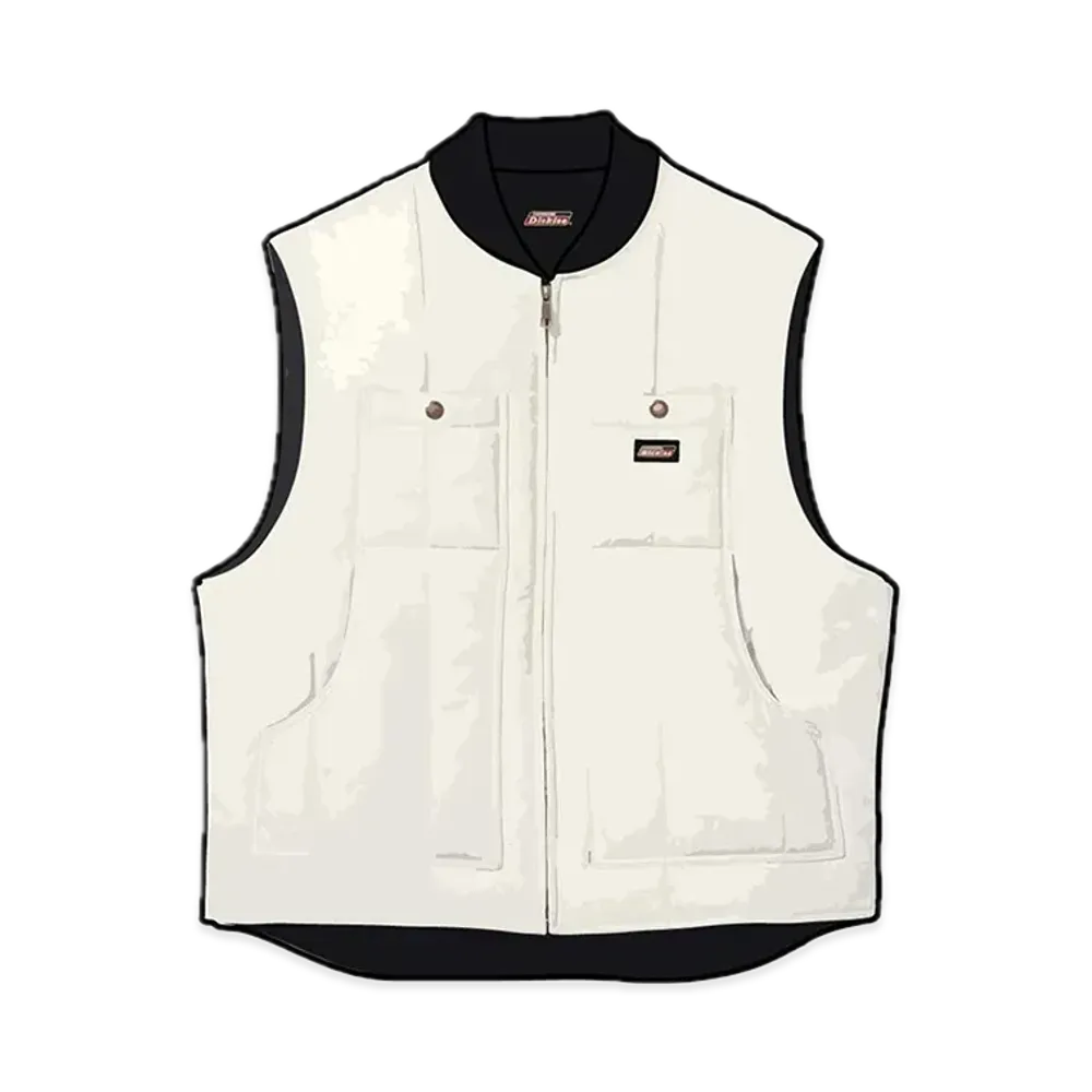 Supreme x Dickies Leather Work Vest "White"
