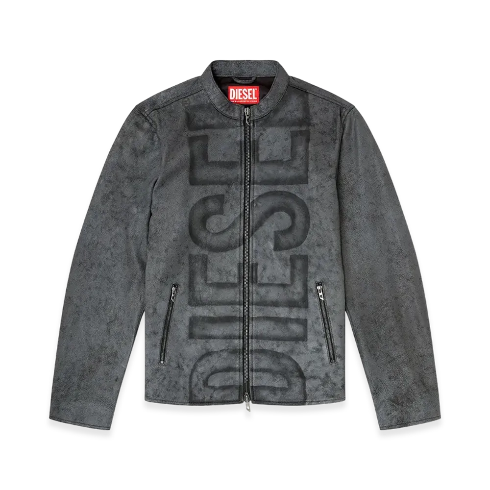 Diesel L-Evert-A Leather Jacket "Grey"