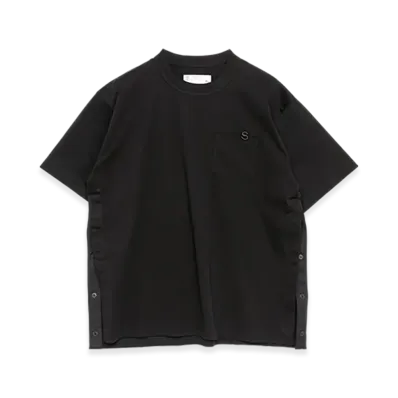 sacai S Cotton Jersey T-Shirt "Black"