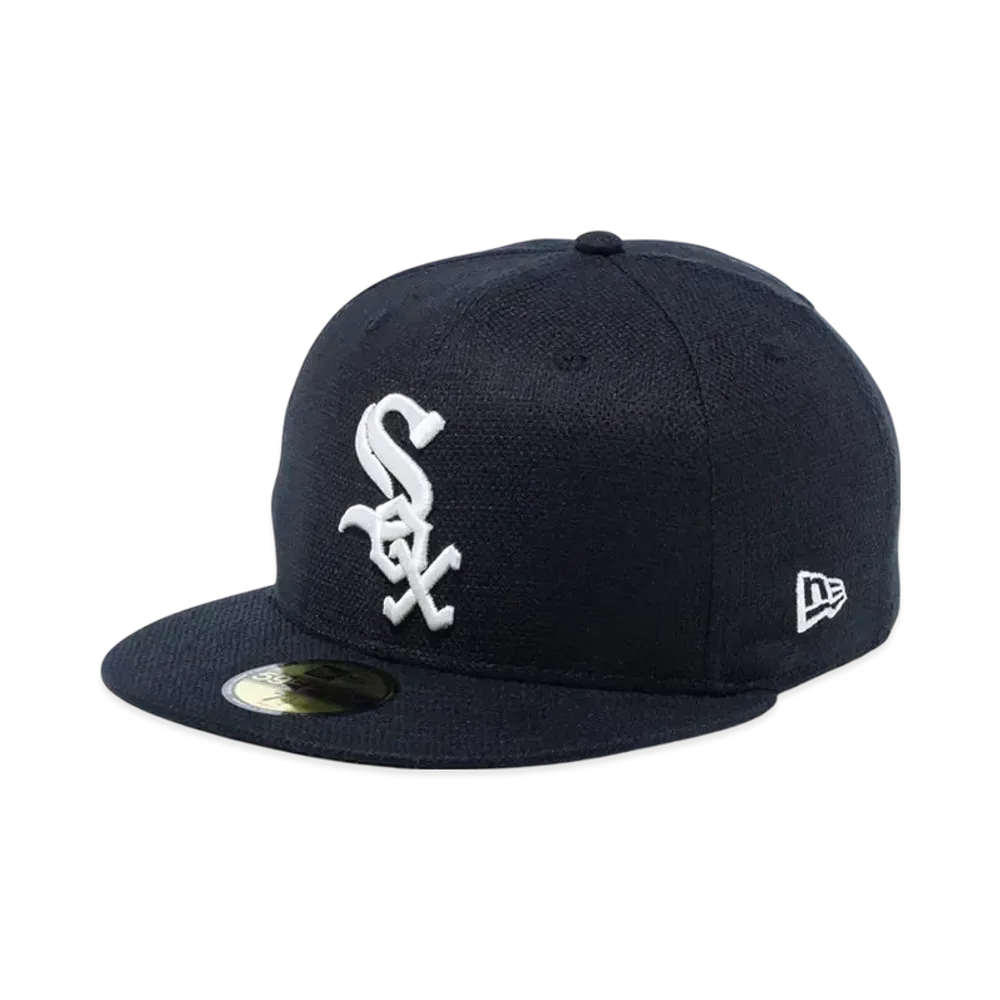 NEW ERA 59Fifty Cotton Flax Chicago White Sox "Black"