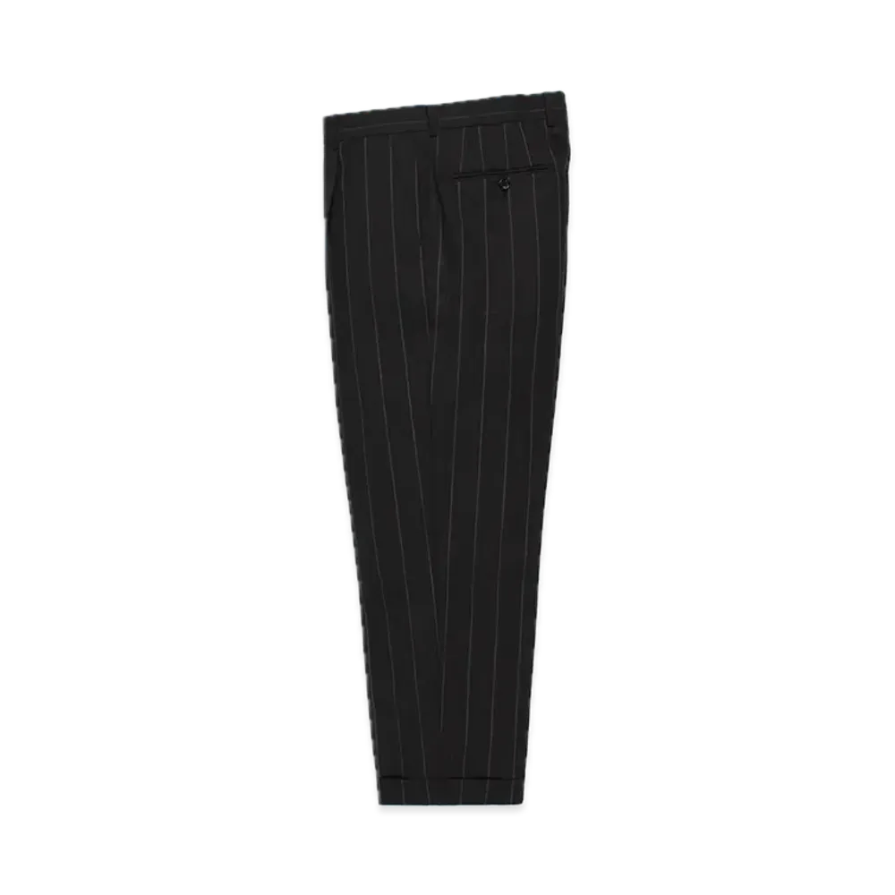 WACKO MARIA x Ermenegildo Zegna Striped Pleated Trousers (Type-1) "Chrcoal"
