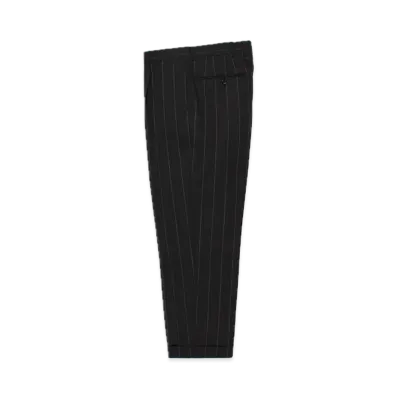 WACKO MARIA x Ermenegildo Zegna Striped Pleated Trousers (Type-1) "Chrcoal"