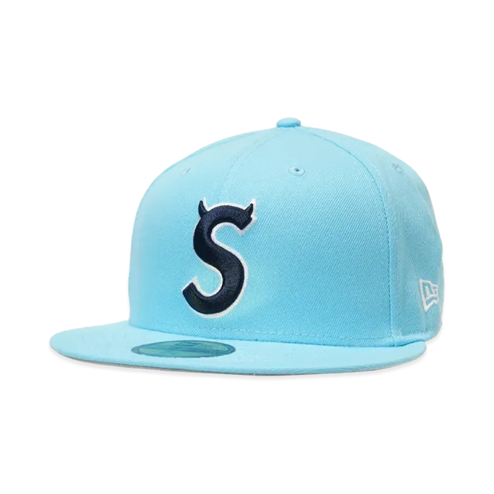 Supreme Devil S Logo New Era "Light Blue"